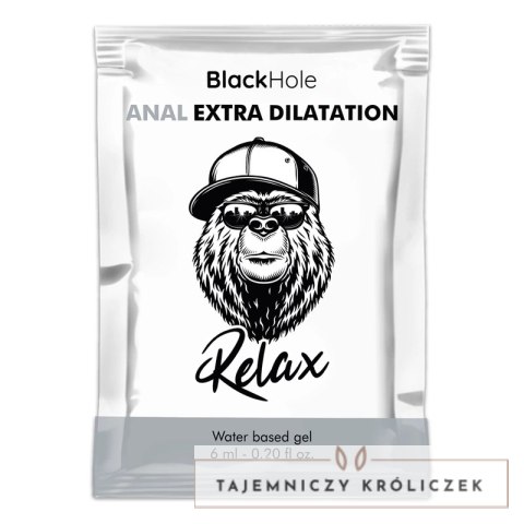 Black Hole Żel Rozluźniający na Bazie Wody 6 ml Bezzapachowy Jednorazowy BLACK HOLE