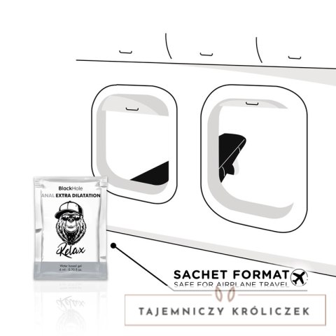Black Hole Żel Rozluźniający na Bazie Wody 6 ml Bezzapachowy Jednorazowy BLACK HOLE