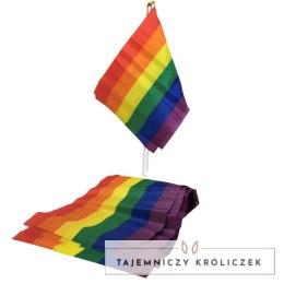 Fet a Fet Flaga PRIDE Mini 20x15 cm na drążku 30 cm tęcza PRIDE