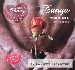 Hotflowers Stringi męskie z wafelkami truskawkowymi, elastyczne HOTFLOWERS