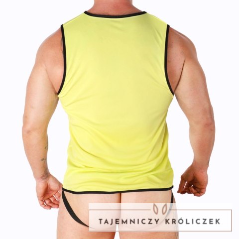 Macho T-shirt męski sportowy żołty S/M elastyczny lekki MACHO UNDERWEAR