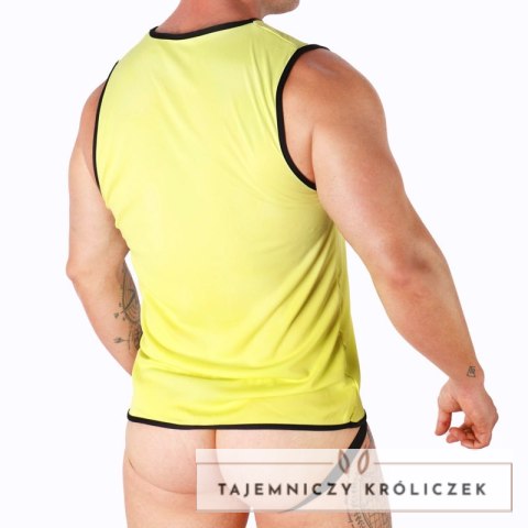 Macho T-shirt męski żołty L/XL sportowy, oddychający materiał MACHO UNDERWEAR