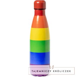PRIDE Metaliczny termos z motywem flagi LGBT - nowoczesny design PRIDE