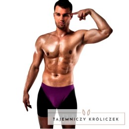 Passion Bokserki 009 Lilac/Black S/M - Komfortowy fason, nowoczesny design Passion