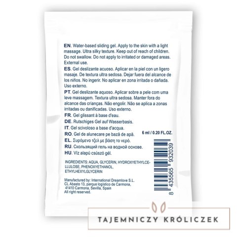 Waterfeel Neutralny Żel Poślizgowy na Bazie Wody 6 ml, Bezbarwny WATERFEEL