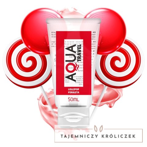 AQUA TRAVEL Lubrykant wodny Lollipop 50ml - kompaktowy smakowy AQUA TRAVEL