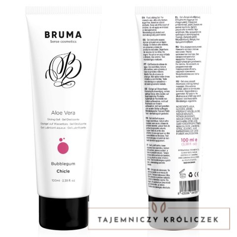 BRUMA Aloe Vera Żel nawilżający 100ml smak guma balonowa BRUMA
