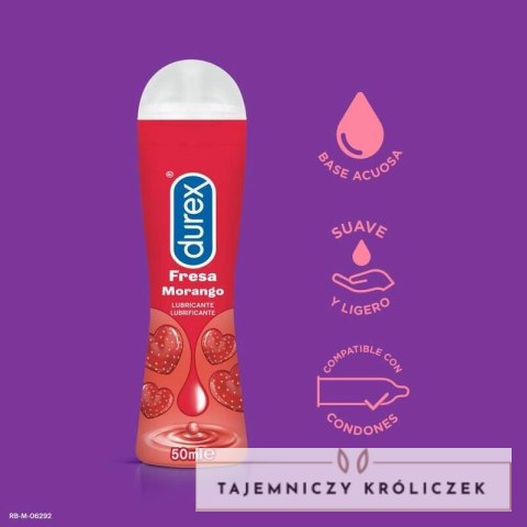 Durex Play Strawberry żel intymny nawilżający truskawka 50 ml Durex
