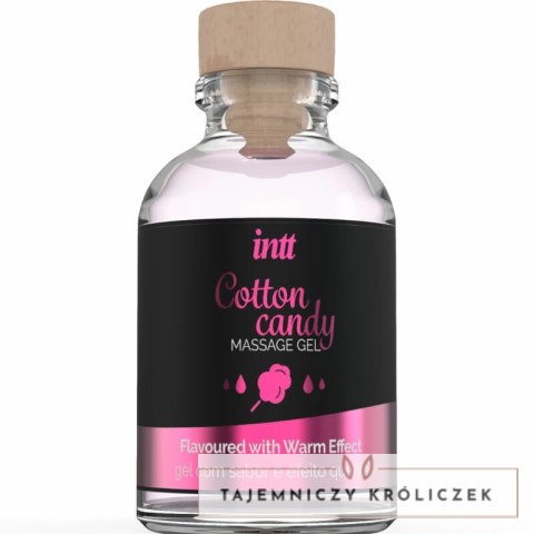 INTT Cotton Candy Żel do masażu rozgrzewający 30 ml słodki aromat INTT