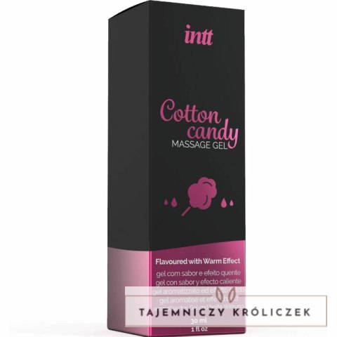 INTT Cotton Candy Żel do masażu rozgrzewający 30 ml słodki aromat INTT