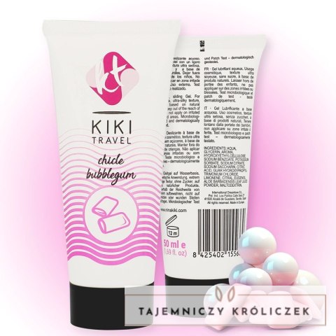 Kiki Travel Lubrykant Wodny 50ml Guma Balonowa Truskawkowa Vegan KIKI TRAVEL