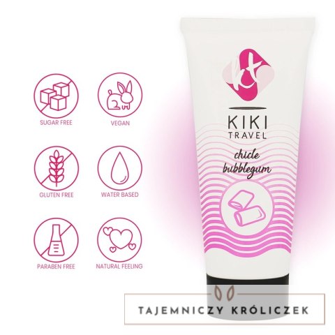 Kiki Travel Lubrykant Wodny 50ml Guma Balonowa Truskawkowa Vegan KIKI TRAVEL