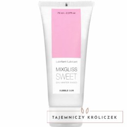 Mixgliss Water Based Gel Bubble Gum 70ml - żel intymny o smaku gumy MIXGLISS