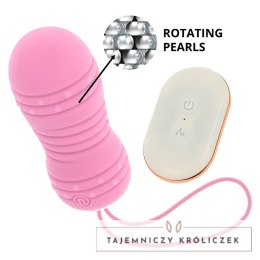 OHMAMA Jajko obrotowe 7 trybow pilot rożowe silikon 8cm USB OHMAMA