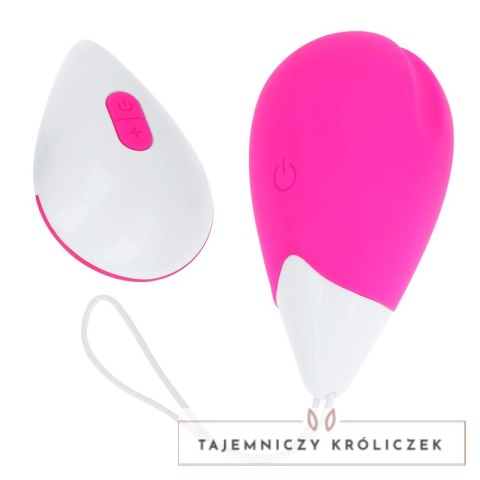 OHMAMA Jajko wibrujące teksturowane 10 trybow rożowo-białe USB OHMAMA