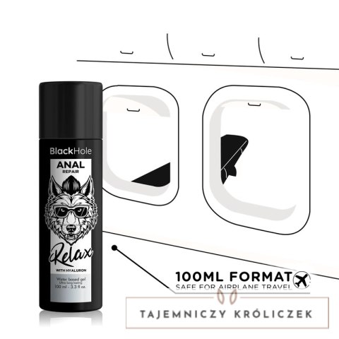 Realax Black Hole żel wodny z hialuronem, relaksujący, 100 ml BLACK HOLE