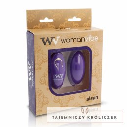 Womanvibe Alsan Egg zdalne sterowanie, silikon fioletowy, 12 trybow WOMANVIBE