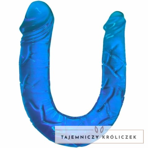 Baile Double Joy - elastyczny model intymny podwojny, niebieski, 30,5 cm BAILE