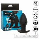 CalExotics Rock Bottom Perfect Plug 10 Trybow Wibracji Czarny Silikon CALEXOTICS