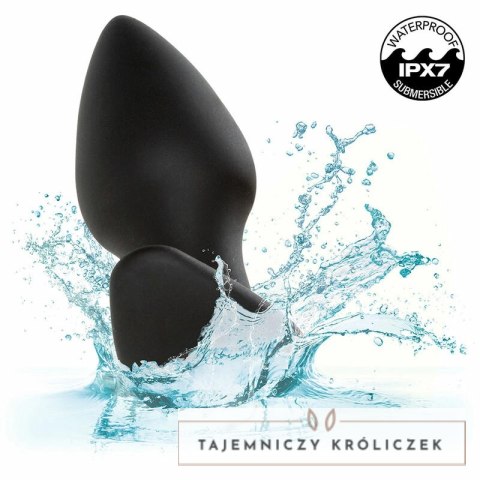 CalExotics Rock Bottom Perfect Plug 10 Trybow Wibracji Czarny Silikon CALEXOTICS