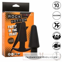 CalExotics Rock Bottom Stożkowa Sonda Wibracyjna 10 Trybow Czarna Silikon CALEXOTICS