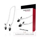 Darkness Metalowe Zaciski Regulowane na Sutki z Łańcuszkiem Unisex DARKNESS