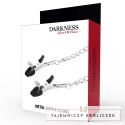 Darkness Metalowe Zaciski Regulowane na Sutki z Łańcuszkiem Unisex DARKNESS