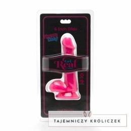 GET REAL Happy Dicks Model 12 cm rożowy z kulkami i przyssawką GET REAL