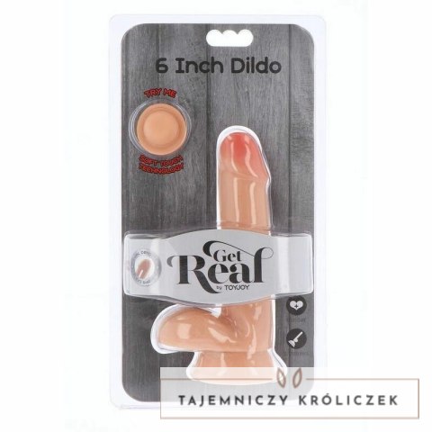Get Real Dual Density 17 cm - Model intymny z przyssawką, kolor cielisty GET REAL