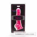 Get Real Happy Dicks 19 cm model z kulkami, rożowy - przyssawka GET REAL