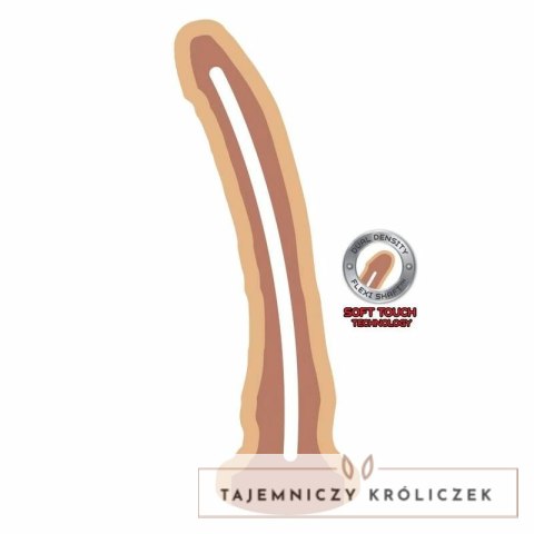 Get Real Model Dong podwojna gęstość 20,5 cm cielisty TPE GET REAL
