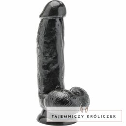 Get Real model 12 cm z kulkami czarny - anatomiczny model intymny PVC GET REAL