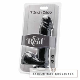Get Real model 18 cm czarny - anatomiczny model z kulkami PVC GET REAL