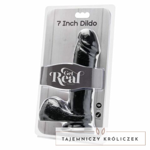 Get Real model 18 cm czarny - anatomiczny model z kulkami PVC GET REAL