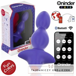 ONINDER CUTE Fioletowa Zatyczka Wibrująca Rozszerzająca z Aplikacją ONINDER