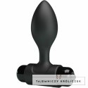 Pretty Love BI-040077 Wibrujący anatomiczny korek silikonowy czarny 10 trybow PRETTY LOVE