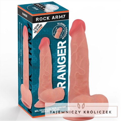 RockArmy Ranger 22 cm - Model silikonowy z przyssawką, beżowy ROCK ARMY