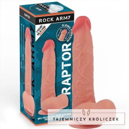 Rockarmy Liquid Silicone Raptor 24 cm - model z przyssawką, naturalny ROCK ARMY