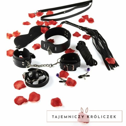 TOYJOY Bondage Set 6-elementowy - maska, obroża, knebel, lina, bat, klamry TOYJOY