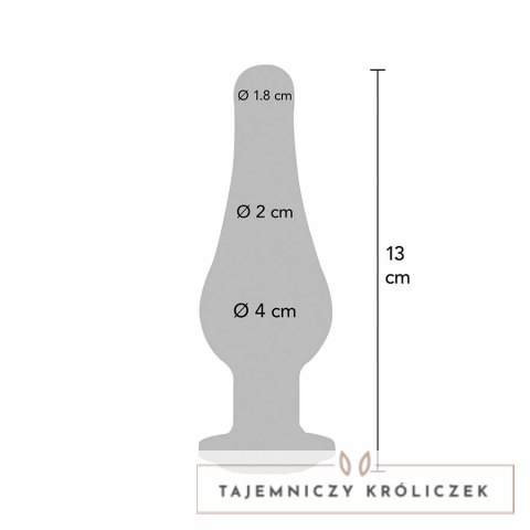 ToyJoy Diamond Bum Bijou Large - Aluminiowy model z ozdobą kryształową TOYJOY
