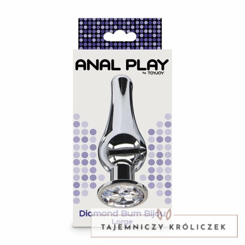 ToyJoy Diamond Bum Bijou Large - Aluminiowy model z ozdobą kryształową TOYJOY