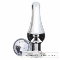 ToyJoy Diamond Bum Bijou Średni korek aluminiowy ze srebrnym kryształem 11 cm TOYJOY