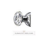 ToyJoy Diamond Bum Bijou Średni korek aluminiowy ze srebrnym kryształem 11 cm TOYJOY