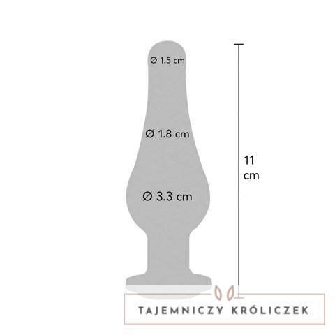 ToyJoy Diamond Bum Bijou Średni korek aluminiowy ze srebrnym kryształem 11 cm TOYJOY