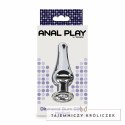 ToyJoy Diamond Bum Bijou Średni korek aluminiowy ze srebrnym kryształem 11 cm TOYJOY