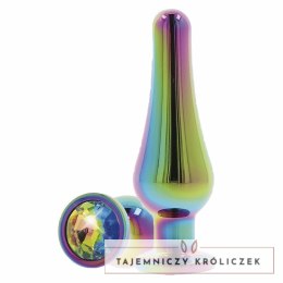 ToyJoy Twilight Bum Bijou Medium - aluminiowy korek z kolorowym kryształem TOYJOY