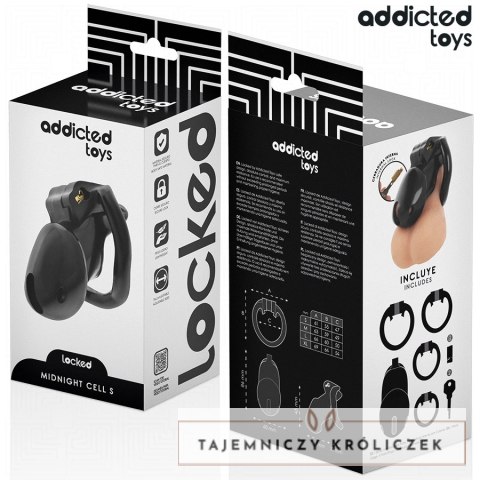 Addicted Toys Locked Midnight Cell S - system kontroli, 4 pierścienie, 4.8 cm ADDICTED