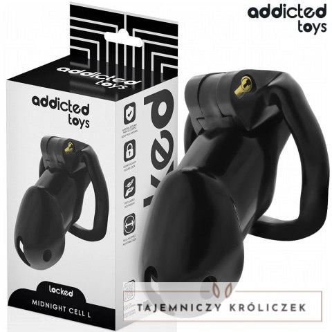 Addicted Toys Locked Midnight Cell System L - klatka zabezpieczająca, czarna ADDICTED
