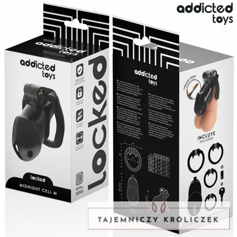 Addicted Toys Locked Midnight Cell system zabezpieczający M 4,2 cm ADDICTED