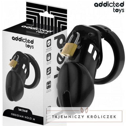 Addicted Toys Locked Obsidian Hold klatka zabezpieczająca M ADDICTED
